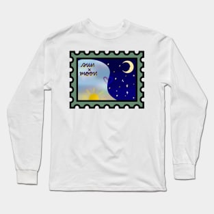 Sun x Moon Postage Stamp Long Sleeve T-Shirt